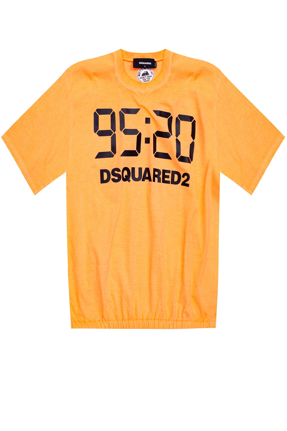 Orange Ml Garzato Sweater Dsquared2 - Slim Fit Crew Neck Patterned
